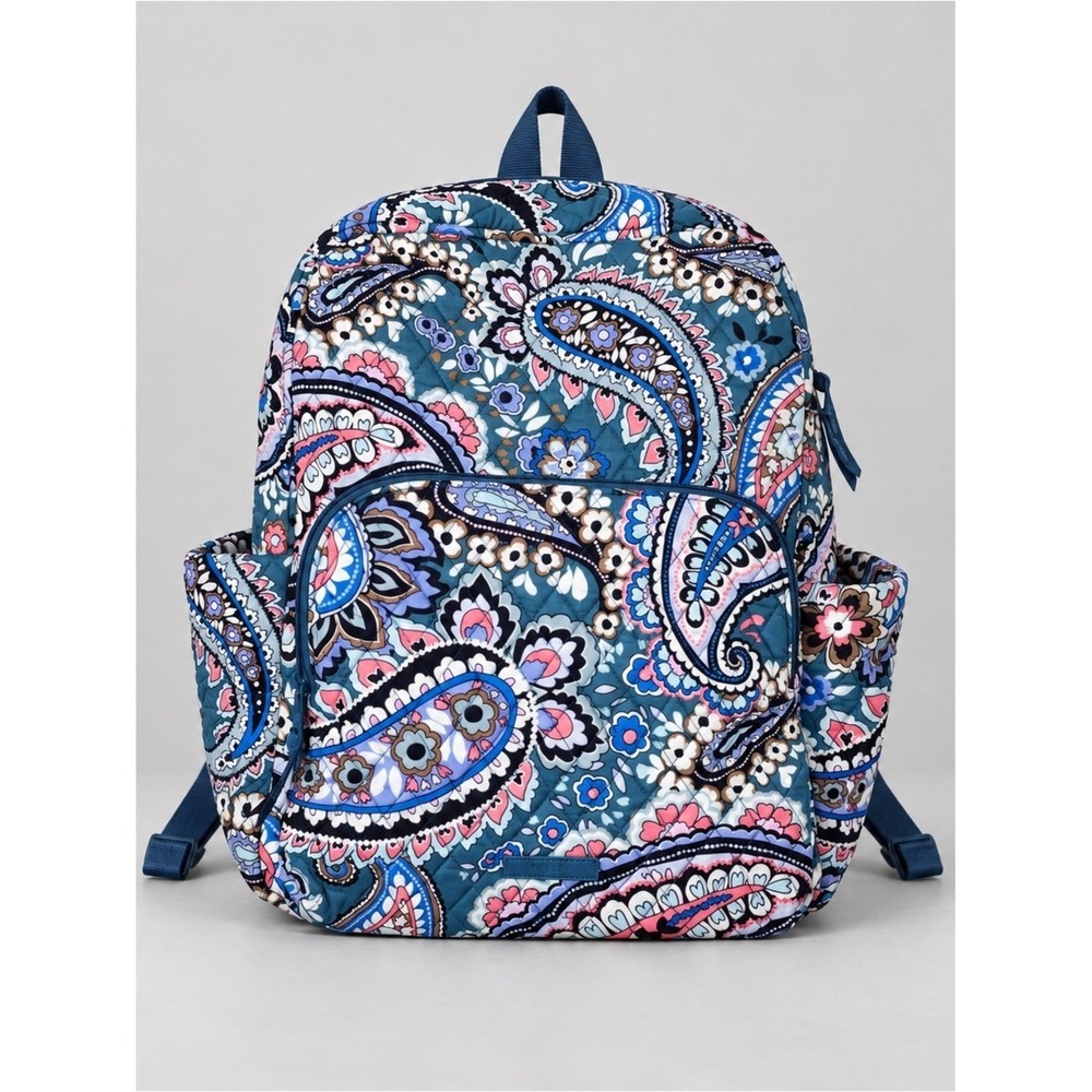 Vera Bradley Essential Backpack Paisley Cottage Quilted Travel School